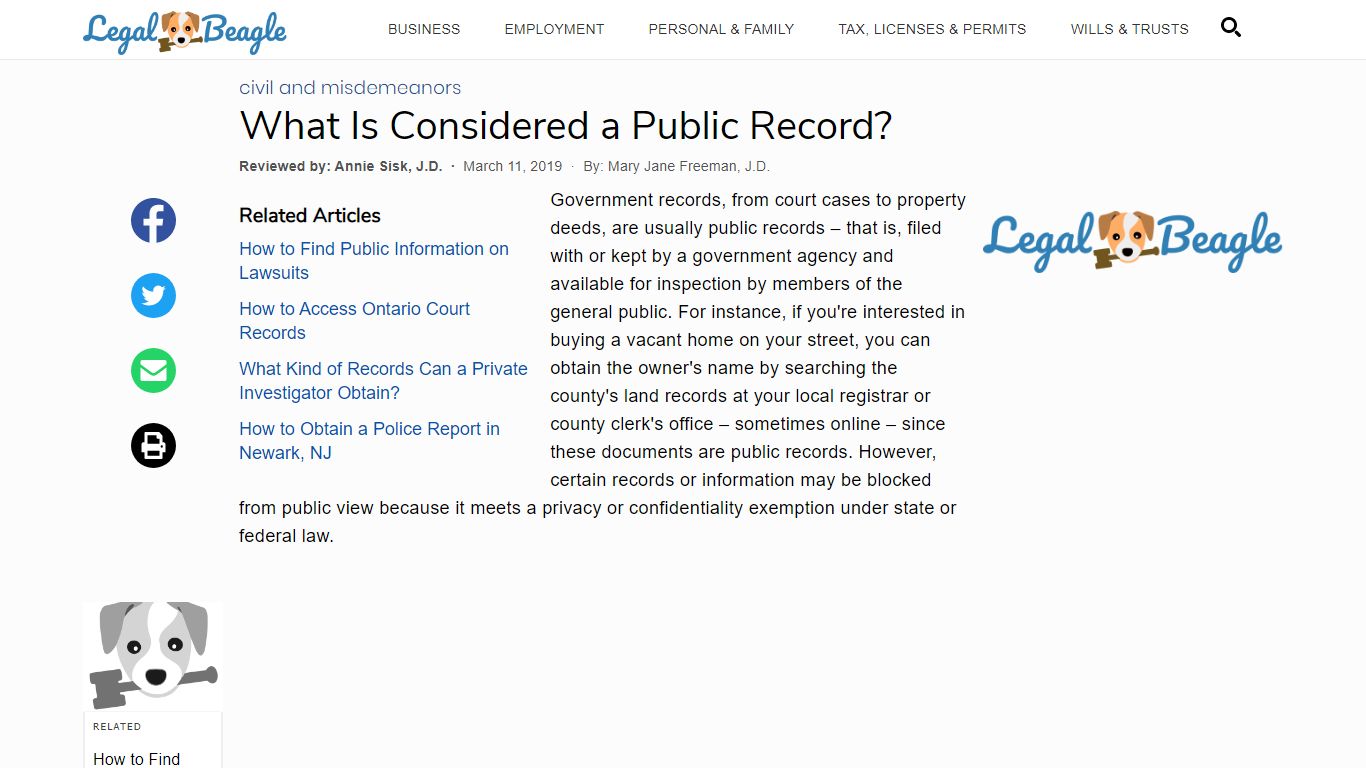 What Is Considered a Public Record? | Legal Beagle